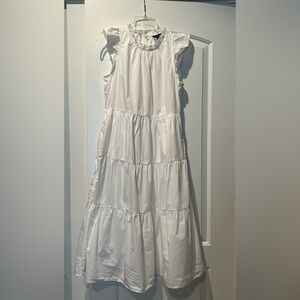 J.Crew white tiered dress